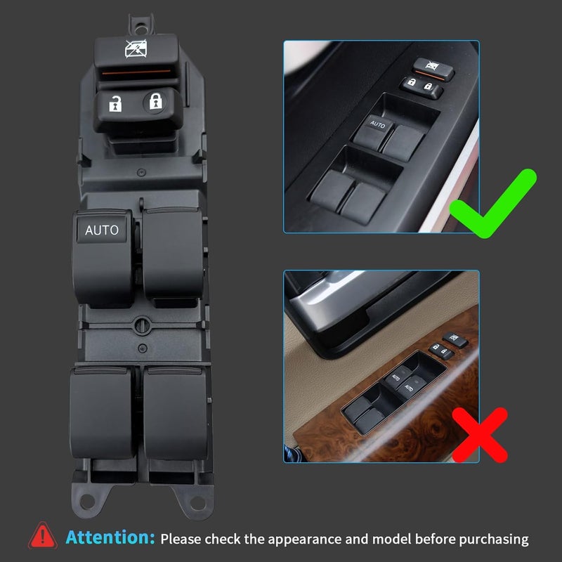 BELGEMAY Driver-Side Window Switch - 84820-0R040 (1 AUTO, Not for Dual AUTO) - Fits 07-21 Toyota Tundra/Sequoia - W/Pry Tool​ - Image 5